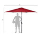 9-Foot Outdoor Market Patio Umbrella with Push-Button Tilt & Crank Lift product