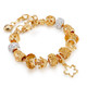 Gold Plated Rhinestone Charm Bracelet product