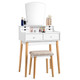 Costway Vanity Table with Cushioned Stool product