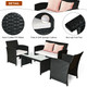 Costway 4-Piece Rattan Patio Cushioned Sofa and Table Set product