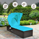 Rattan Lounge Chair with Adjustable Canopy product