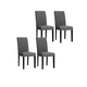 Costway Fabric Dining Chairs with Nailhead Trim (Set of 4) product