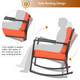 Patio Rattan Rocker Chair with Cushion product