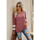 Women's Varsity Stripe Twisted Front Long Sleeve Top product