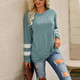 Women's Varsity Stripe Twisted Front Long Sleeve Top product