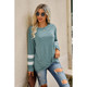 Women's Varsity Stripe Twisted Front Long Sleeve Top product