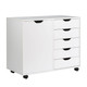 White Rolling 5-Drawer Cabinet product