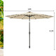 10-Foot Outdoor Patio Umbrella with Bright Solar LED Lights product