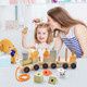 Toddler's Stackable 3-Section Wooden Train Set product