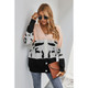 Women's Colorblock Large Button Knit Cardigan product