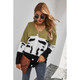 Women's Colorblock Large Button Knit Cardigan product