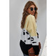 Women's Colorblock Large Button Knit Cardigan product
