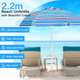 7.2-Foot Portable Outdoor Beach Umbrella with Sand Anchor & Tilt Mechanism product