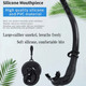 Diving Snorkel Portable Foldable Multi-color Silicone Freediving Snorkel For Swimming Diving Color Black product