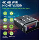 4K Night Vision Goggles Binoculars Infrared Thermal Binoculars w/ LCD Screen Digital Hunting Infrared Scope Outdoor product