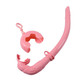 Diving Snorkel Portable Foldable Multi-color Silicone Freediving Snorkel For Swimming Diving Color Pink product