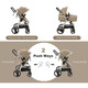 Folding Aluminum Baby Stroller Pram with Diaper Bag by Babyjoy™ product