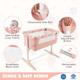 Folding Baby Bassinet Bedside Sleeper with 4 Adjustable Heights product