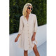 Button Front V-Neck Tiered Dress product