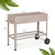 Metal Raised Garden Bed with Storage Shelf Hanging Hooks and Wheels product