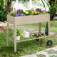 Metal Raised Garden Bed with Storage Shelf Hanging Hooks and Wheels product