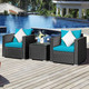 3-Piece Patio Rattan Wicker Furniture Set  product