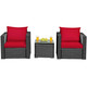 3-Piece Patio Rattan Wicker Furniture Set  product