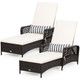 PE Rattan Chaise Lounge Chair with Adjustable Recline product