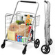 Heavy-Duty Folding Utility Shopping Double Cart product