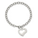 8.5-Inch Polished Stainless Steel Open Link Heart Bracelet product