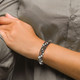 8-inch Polished Beaded Multi-Strand Leather Bracelet product