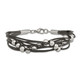 8-inch Polished Beaded Multi-Strand Leather Bracelet product