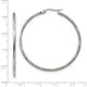 Stainless Steel Polished and Textured Hinged Hoop Earrings product