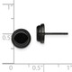 Stainless Steel Polished Black IP-Plated Post Earrings product