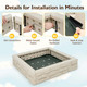 Kids' 2-in-1 HDPE Sandbox with Cover & Bottom Liner product
