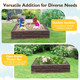 Kids' 2-in-1 HDPE Sandbox with Cover & Bottom Liner product