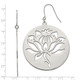 Stainless Steel Polished Flower Cutout Dangle Earrings product