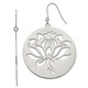 Stainless Steel Polished Flower Cutout Dangle Earrings product