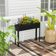 Metal Elevated Planter Box Raised Garden Bed with Legs and Drainage product