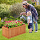 Raised Garden Bed Wooden Planter Box with Drainage Holes product
