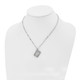 Stainless Steel Brushed and Polished Lord's Prayer (Spanish) Necklace product