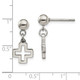 Stainless Steel Polished Cross Post Dangle Earrings product