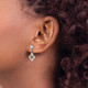 Stainless Steel Polished Cross Post Dangle Earrings product