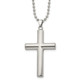 Stainless Steel Brushed and Polished Cross 22-inch Necklace product