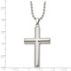 Stainless Steel Brushed and Polished Cross 22-inch Necklace product