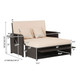 Patio Rattan Daybed with 4-Level Adjustable Backrest & Retractable Side Tray product