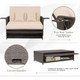 Patio Rattan Daybed with 4-Level Adjustable Backrest & Retractable Side Tray product