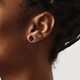Titanium Polished Faceted Crystal Post Earrings product