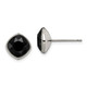 Titanium Polished Faceted Crystal Post Earrings product