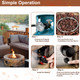 7-Piece Outdoor Wicker Chair Furniture Set with Gas Fire Pit Table product